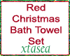 Red Xmas Towel Set