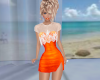 Orange Lace Cover Dress