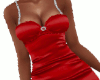 Glam-Red Satin Dress