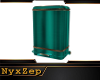 ! TEAL TRASH CAN animate