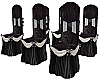 Chairs blk white wedding