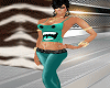 D Teal monster outfit