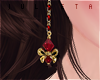 J! Red bow earrings