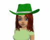 green cowgirl hat