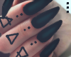 ▸Black Nails+Tats