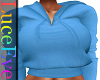 Blue Neli Crop Hoodie