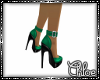 Glamourous Green Heels