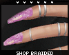 Nails Purple Rings