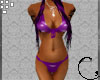 *E* purple latex bikini