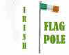 IRISH ANIM FLAG W/POLE