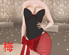 梅 sexy black red bow