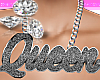 ! Queen Chain Silver Blk
