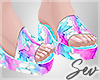 *S Paint Splat Sandals