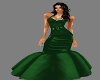 {LA} Green fishtail gown