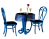 Black & Blue Table for 2