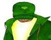 {P} GREEN SKULL HAT