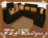 TSK-Black & Gold Sofa