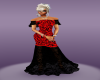 Black & Red Lace Gown