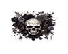 Skull Black Roses