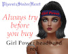 Girl Power headband red