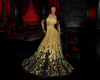 Gold Feathered Ballgown
