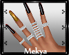 *MM* Black nails + rings