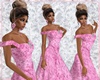 {DBA} PINK FLORAL GOWN
