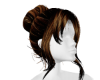 Brown bun hair