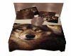 Brown Wolf Single Bed