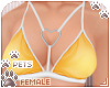 [Pets]Heart bra | Yellow