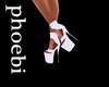 white pvc 8 inch heels