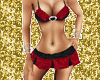 red sexy mini skirt &top