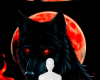 Dog red moon bg