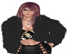 faux fur jacket black