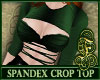 Spandex Crop Top Green