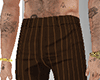 Brown Striped  Pants