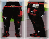 pants red black- Power