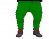 green pants