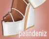 [P] Kim white heels
