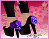 Purple Rose Skull Heels