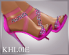 K pink glass heels