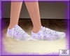E purple Flower Sneakers
