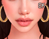Gold diamond hoop