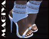 White lace Sock Heels