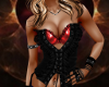 (SL) Black/Red Corset