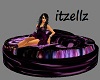 sexy round purple couch