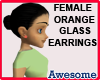 Orange Glass Earrings