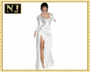NJ] White Silk Dress