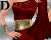 *Silk&Gold Gown/Red