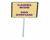 Camel ride sign